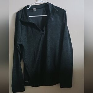 Addias Men's Black Quarter-Zip Sweater Pull Over 1x A-29